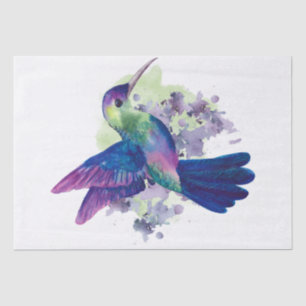Hummingbird Watercolor Art Seidenpapier