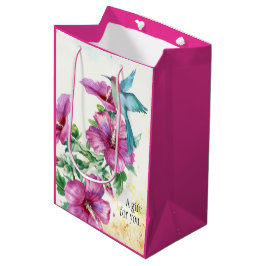 Hummingbird Watercolor Gift Bag (Mittel) Mittlere Geschenktüte