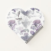 Hummingbird Watercolor Heart Notebook Notizblock (Rückseite)