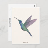 Hummingbird Watercolor Postkarte (Vorne/Hinten)