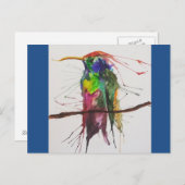 Hummingbird Watercolor Postkarte (Vorne/Hinten)