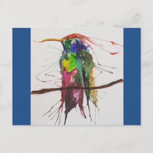 Hummingbird Watercolor Postkarte