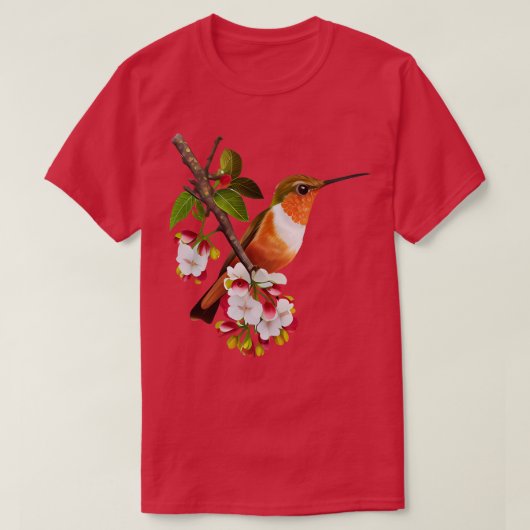 Hummingbird Watercolor T-Shirt (Design vorne)