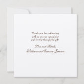 Hummingbird Wedding Dankeskarte (Rückseite)