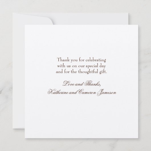 Hummingbird Wedding Dankeskarte (Rückseite)