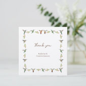 Hummingbird Wedding Dankeskarte (Stehend Vorderseite)