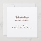 Hummingbird Wedding Dankeskarte (Rückseite)