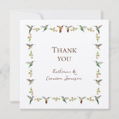 Hummingbird Wedding Dankeskarte (Vorderseite)