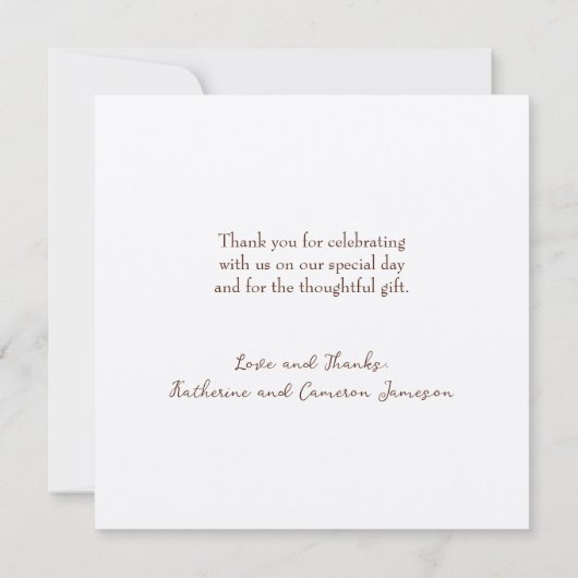 Hummingbird Wedding Dankeskarte (Rückseite)