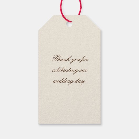 Hummingbird Wedding Geschenkanhänger (Rückseite)