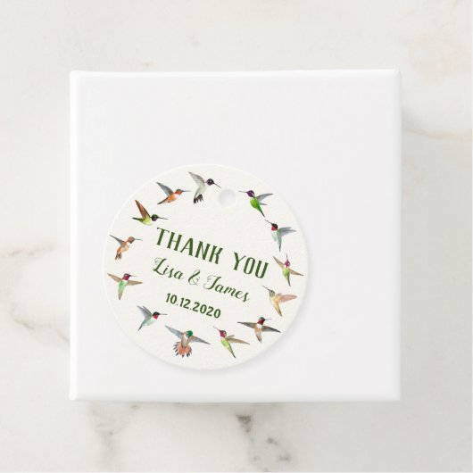 Hummingbird Wedding Geschenkanhänger (Beispiel)