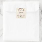 Hummingbird Wedding Quadratischer Aufkleber (Tasche)