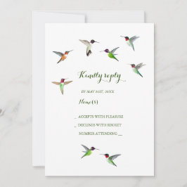 Hummingbird Wedding RSVP Einladung