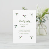 Hummingbird Wedding RSVP Einladung (Stehend Vorderseite)