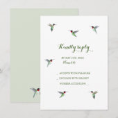 Hummingbird Wedding RSVP Einladung (Vorne/Hinten)