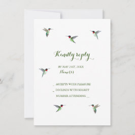 Hummingbird Wedding RSVP Einladung