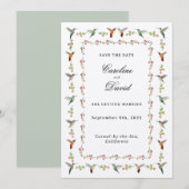 Hummingbird Wedding Save the Date (Vorne/Hinten)