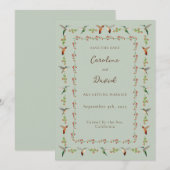 Hummingbird Wedding Save the Date (Vorne/Hinten)