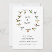 Hummingbird Wedding Save the Date Announcement Einladung (Vorderseite)