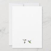Hummingbird Wedding Save the Date Announcement Einladung (Rückseite)