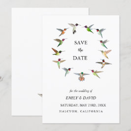 Hummingbird Wedding Save the Date Announcement Einladung