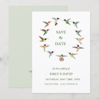 Hummingbird Wedding Save the Date Announcement