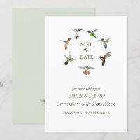 Hummingbird Wedding Save the Date Announcement