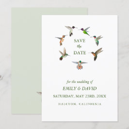 Hummingbird Wedding Save the Date Announcement Einladung