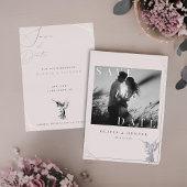 Hummingbird Wedding Save the Date Foto Overlay Folieneinladung