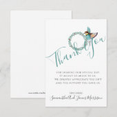 Hummingbird Wedding Wreath Wedding Dankeschön Kart Dankeskarte (Vorne/Hinten)