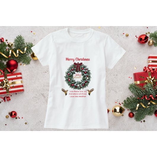 Hummingbird Weihnachts-Shirt-Liebe einander T-Shirt