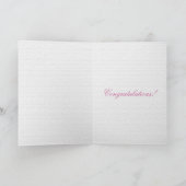 Hummingbird Weiß und Rosa Karte (Innenseite)