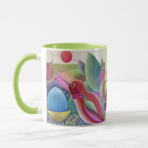 Hummingbird Whimsical Art Tasse