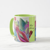 Hummingbird Whimsical Art Tasse (Vorderseite Links)