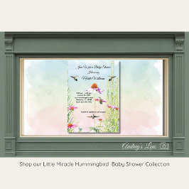 Hummingbird & Wildflower Baby Shower Einladung