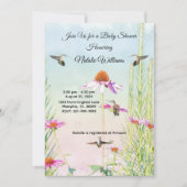 Hummingbird & Wildflower Baby Shower Einladung (Vorderseite)
