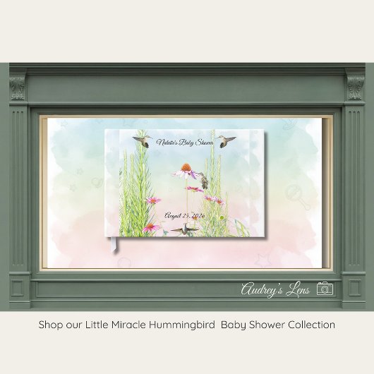 Hummingbird & Wildflower Baby Shower Gästebuch