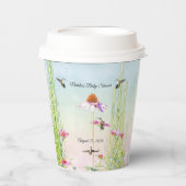 Hummingbird & Wildflower Baby Shower Pappbecher (Vorderseite)