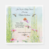 Hummingbird & Wildflower Baby Shower Serviette (Vorderseite)