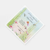 Hummingbird & Wildflower Baby Shower Serviette (Ecke)