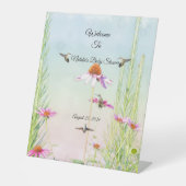 Hummingbird & Wildflower Baby Shower Sockelschild (Vorderseite)