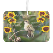 Hummingbird & Wildflower "Plant Natives"  Autolufterfrischer (Rückseite)