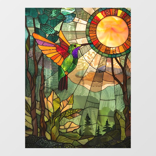 Hummingbird Window Cloning Fensteraufkleber (Blatt)