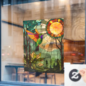 Hummingbird Window Cloning Fensteraufkleber (Café-Fenster)
