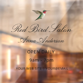 Hummingbird Window Cloning Fensteraufkleber