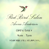 Hummingbird Window Cloning Fensteraufkleber (Blatt 3)