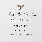 Hummingbird Window Cloning Fensteraufkleber (Blatt)