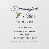 Hummingbird Window Cloning Fensteraufkleber (Blatt)