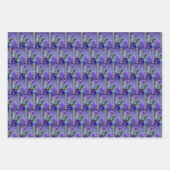 Hummingbird with hydrangeas, Rosen, Purple back wr Geschenkpapier Set (Vorderseite 3)