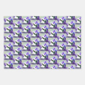 Hummingbird with hydrangeas, Rosen, Purple back wr Geschenkpapier Set (Vorderseite)